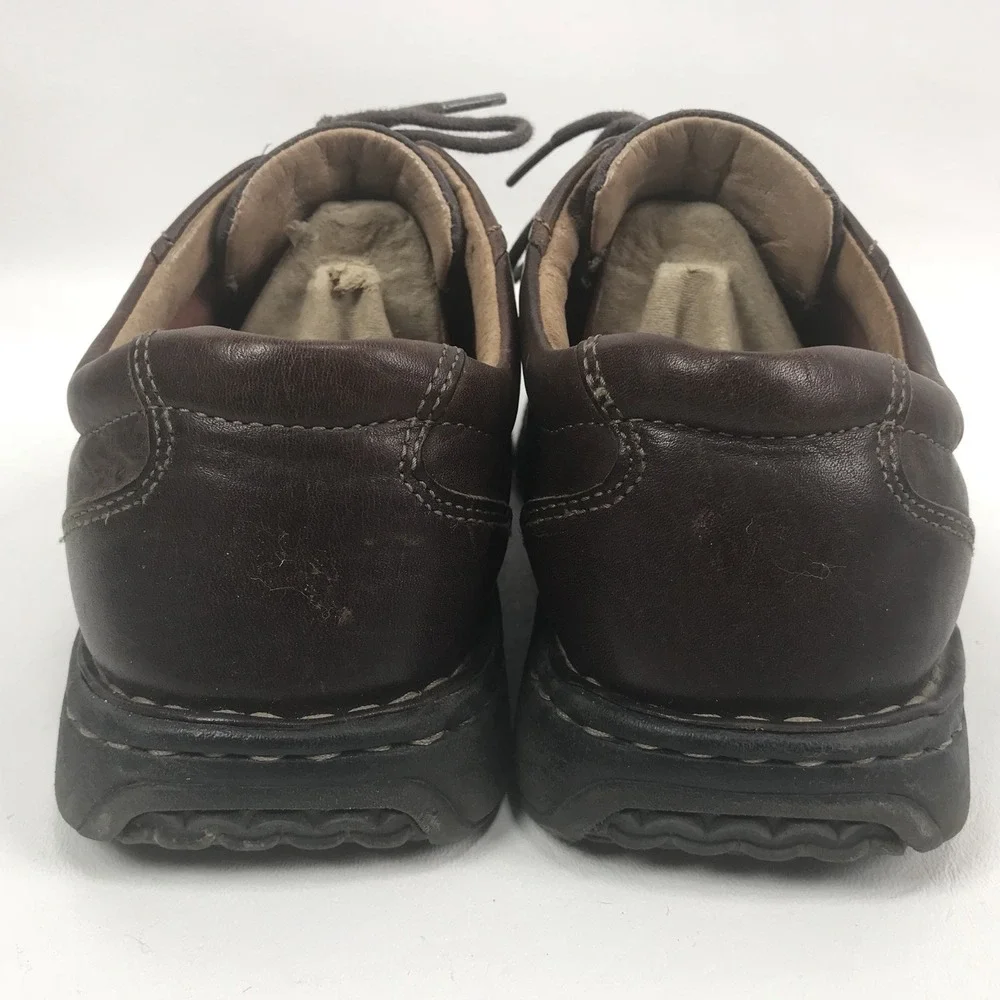 Clarks Nebulae Shoes Bicycle Toe Lace Up Loafer Mens Size 9M Brown Leather 75051